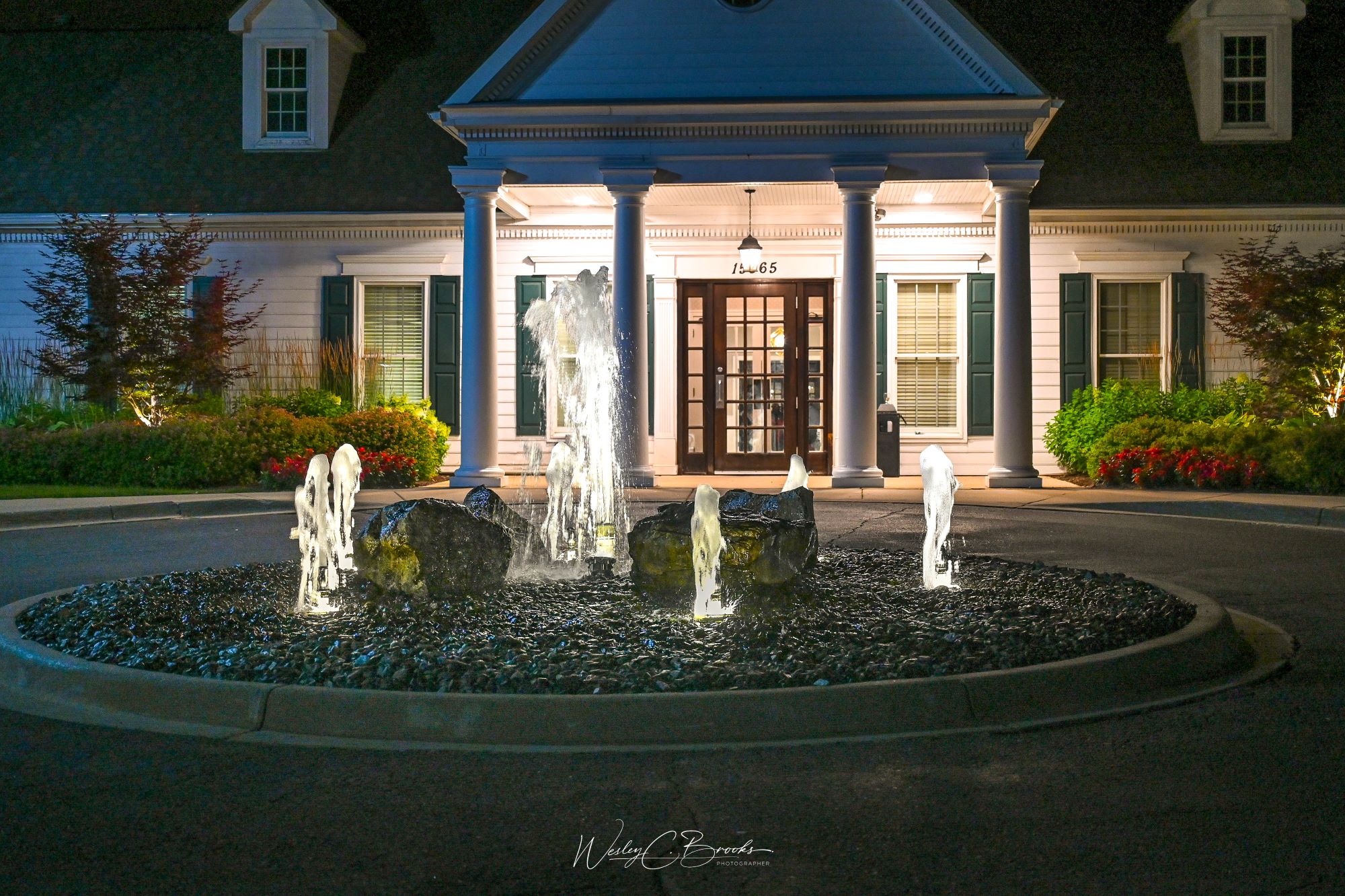 fountain outside of clubhouse